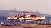 Paddle Steamer 'Waverley' leaving Rothesay Harbour, Scotland